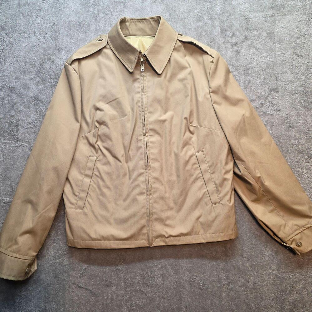 Neptune Garment Co. Vintage Windbreaker Jacket Womens 20 Beige US Navy Lined
